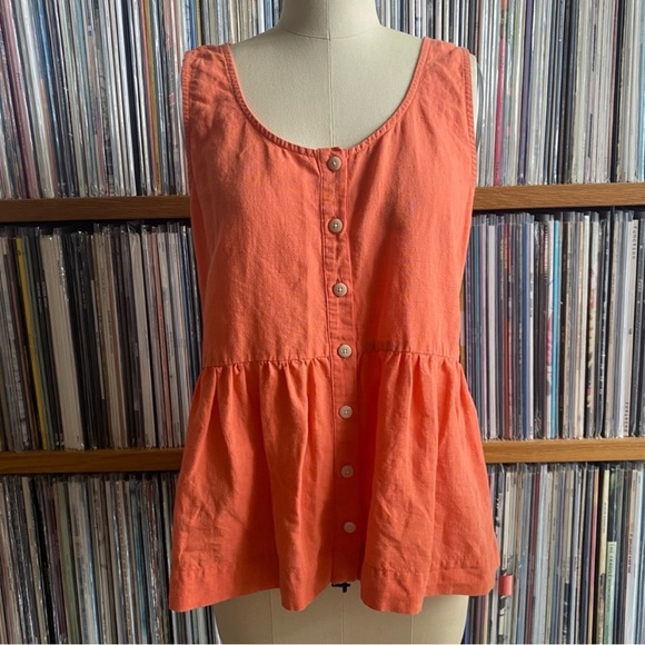 Ilana Kohn Tops - Ilana Kohn linen peplum tank